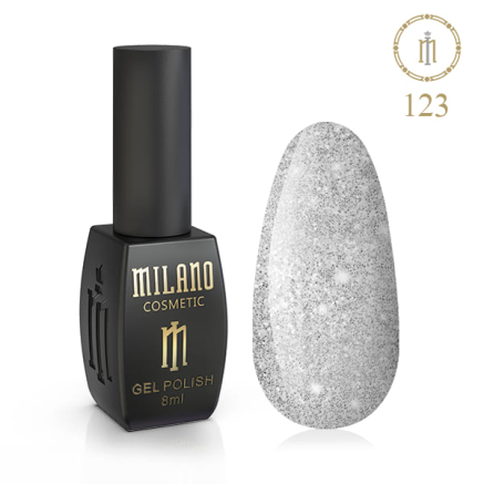 Гель лак MILANO 8 мл № 123 (Бризки шампанського)