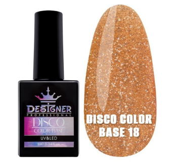 Світловідбивне базове покриття №18 (Помаранчевий), 9 мл. - Disco Color Base Designer