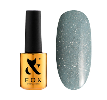 Гель-лак F.O.X Sparkle 007 сіро-блакитний з блискітками. 7 мл (390136044581)