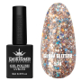 Гель лак Clow Glitter 574 Designer (9мл.) - з пластівцями хамелеон різних розмірів та гліттером