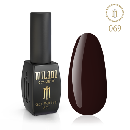 Гель лак MILANO 8 мл № 069 (Бордовая роза)