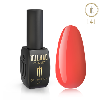 Гель лак MILANO 8 мл № 141 (Неоновая коралловая роза)
