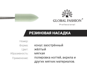 Гумова насадка для полірування (м'яка) 146