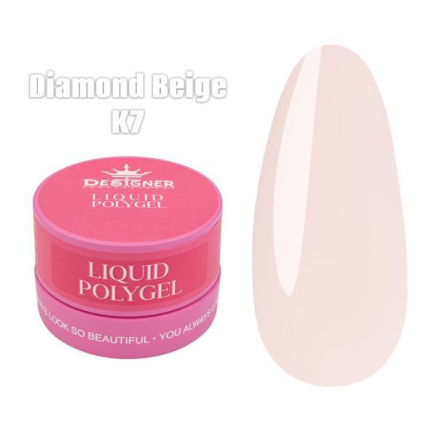 Рідкий полігель (30 мл., в банці) Designer К7 Diamond Beige