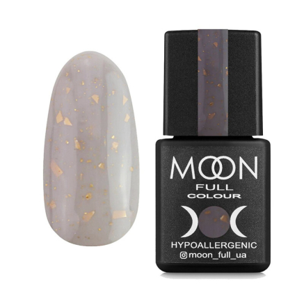 База камуфлююча для гель-лаку Moon Full Rubber Base 05. глибокий сірий. з поталлю. 8 мл (5908254192722)