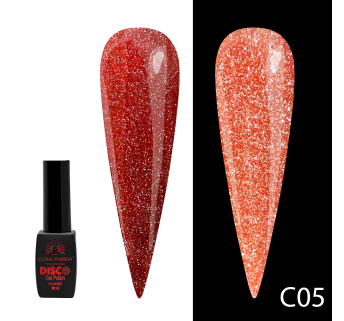 Гель лак Disco Gel Polish, Global Fashion, светоотражающий, 8 мл C05
