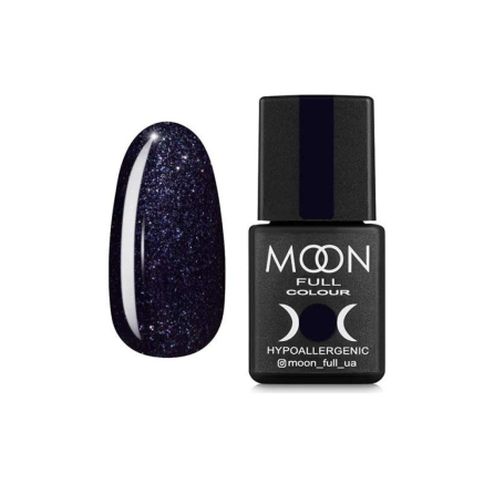 Гель-лак Moon Full Colour 189 черный с блестками. 8 мл (5908254187704)
