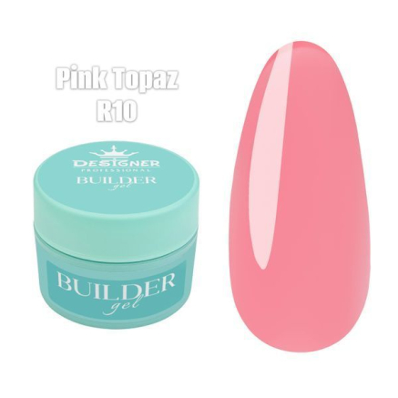 Builder Gel 55 мл., Designer (Моделюючий гель) R10 Pink Topaz