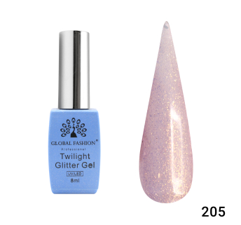 Гель лак Twilight Glitter 8 мл, 205