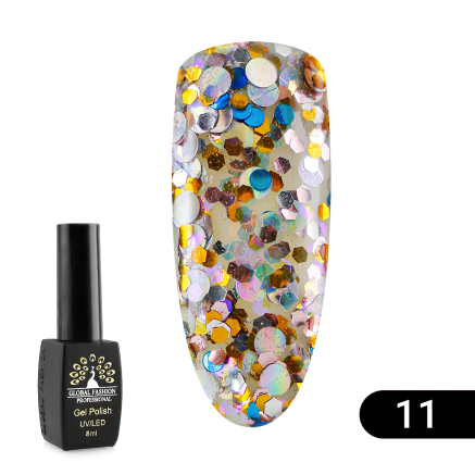 Гель лак Global Fashion Shiny, 8 мл, 11
