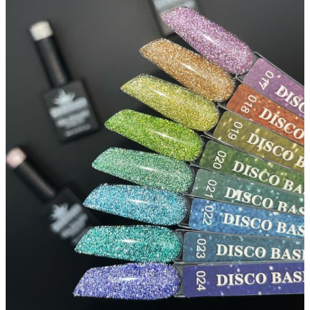 Світловідбивне базове покриття №21 (Зелений), 9 мл. - Disco Color Base Designer