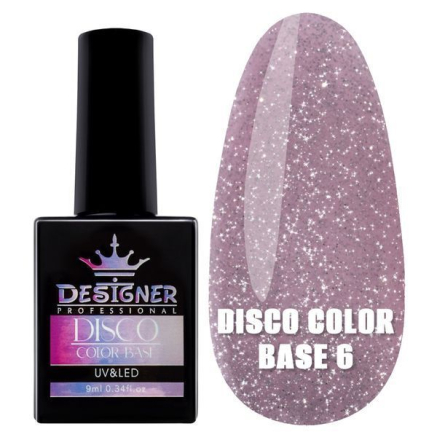 Світловідбивне базове покриття №6 (Гвоздика), 9 мл. - Disco Color Base Designer