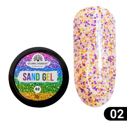 Гель-фарба Sand gel Global Fashion 5 гр, 02