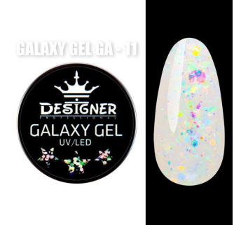 Galaxy Gel 10 мл., Designer (Глітерний гель) - GA - 11