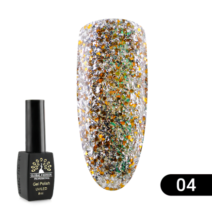 Гель лак Global Fashion Shiny, 8 мл, 04