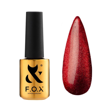 Гель-лак F.O.X Sphynx Cat Eye 001 гранатовый с эффектным бликом. 7 мл (2100994234172)