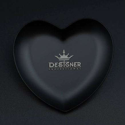 Металевий лоток для інструментів (Чорний) 9,3 х9, 3см. 'Серце' Designer - Н