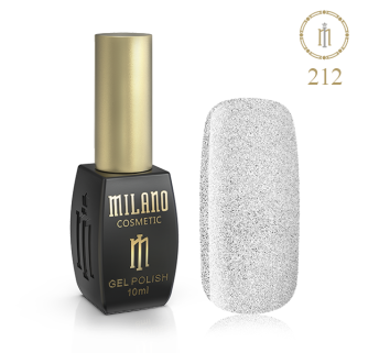 Гель лак MILANO 10ml №212 (Шиммер срібло)