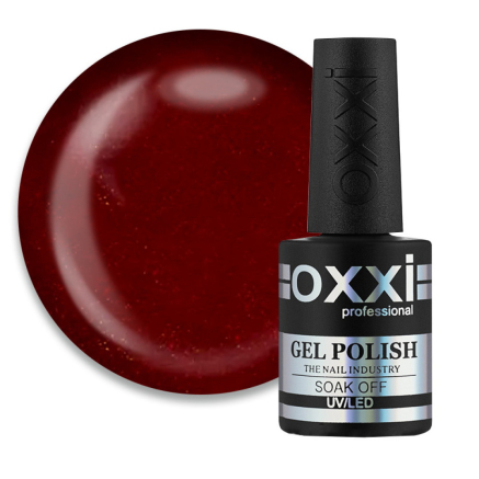 Гель-лак Oxxi Professional 200 бордовый с микроблеском. 10 мл (2000006198792)