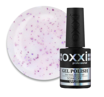 База камуфлирующая Oxxi Professional Lovely Base 003. молочно-розовый с розовой поталью и шиммером. 10 мл (2100994295807)