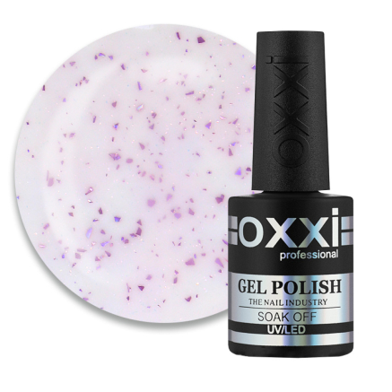 База камуфлююча Oxxi Professional Lovely Base 003. молочно-рожевий з рожевою поталлю та шимером. 10 мл (2100994295807)