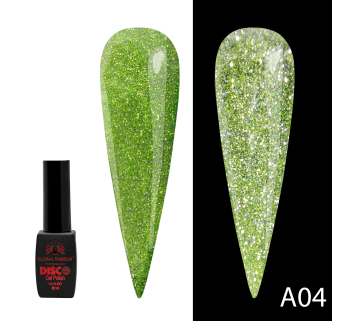 Гель лак Disco Gel Polish, Global Fashion, світловідбивний, 8 мл A04