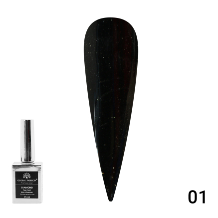 Топ с глиттером Galaxy Top Coat 01, 15 мл