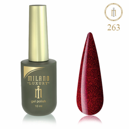 Гель лак MILANO LUXURY 10 мл № 263 (Іскристий гранат)