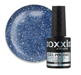 Гель-лак Oxxi Professional Disco 007. мікс синіх і сріблястих блискіток і шимерів на прозорій основі. 10 мл (2100994235018)