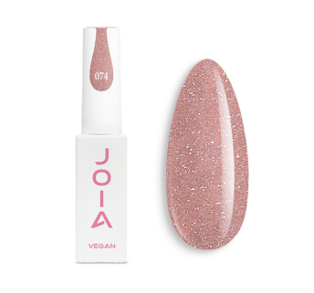 Гель-лак JOIA vegan 074 светоотражающий бежево-персиковый нюд с шиммерами 6 мл (4820259341411)