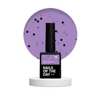 Гель-лак Nails Of The Day MIDots 02. сиреневый с черными точками. 10 мл (4820014788604)