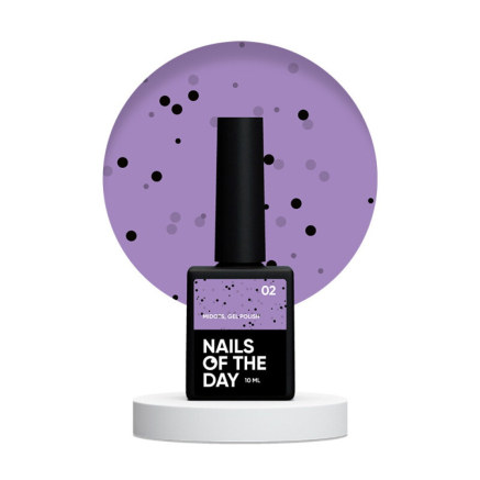 Гель-лак Nails Of The Day MIDots 02. сиреневый с черными точками. 10 мл (4820014788604)