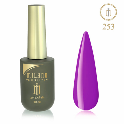 Гель лак MILANO LUXURY 10 мл № 253 (Блідий фіолетово-червоний)