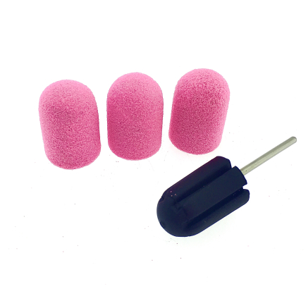 Набор колпачков (3 шт) и резиновая насадка, размер 16*25 мм, #80 pink