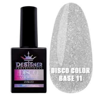 Світловідбивне базове покриття №11 (Молочно-білий), 9 мл. - Disco Color Base Designer