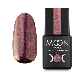 Топ для гель-лака без липкого слоя Moon Full Top Shimmer 1030 с розовым жемчужным микроблеском 8 мл (5905123021480)