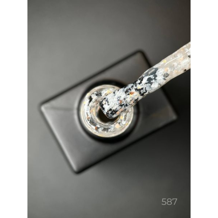 Гель лак Star gel 587 Designer (9мл.) - з пластівцями Юкі