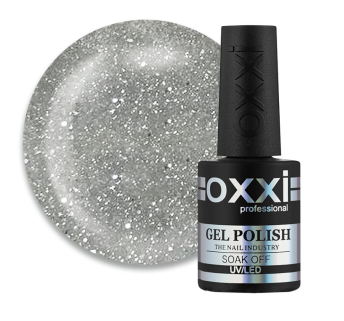 Гель-лак Oxxi Professional Disco 001. сріблясті блискітки і шимери на прозорій основі. 10 мл (2100994234950)
