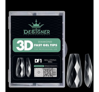 Diamond Fast Gel Tips (DF1 Ballerina small) - гелеві типси Designer 120 шт/уп