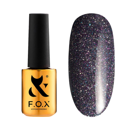 Гель-лак F.O.X Sparkle 008 синьо-фіолетовий з блискітками. світловідбиваючий. 7 мл (390136044598)