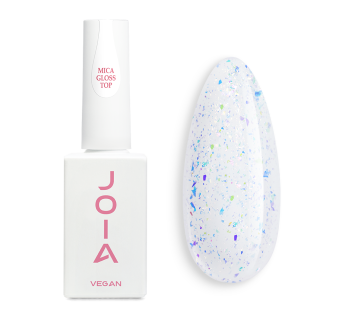 Топ для гель-лака Mica Gloss Top No Wipe, глянцевый, JOIA vegan, 15 мл