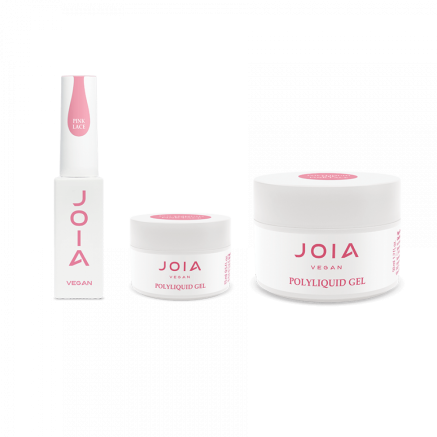 Гель-база PolyLiquid Gel Pink Lace, JOIA Vegan, 50 Мл