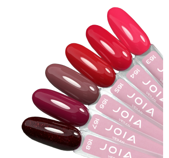 Палітра гель-лаків на тіпсах JOIA vegan 163-168