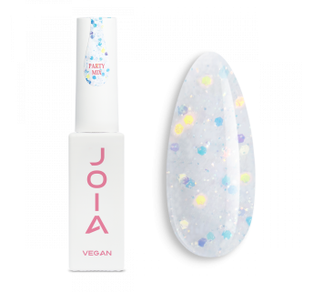 Топ для гель-лака Party Mix Top No Wipe, глянцевый, JOIA vegan, 8 мл