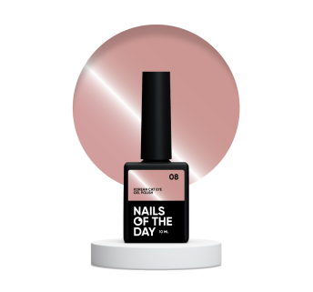 NAILSOFTHEDAY Korean cat eye 08 – тепло-бежевий гель лак котяче око, 10 мл