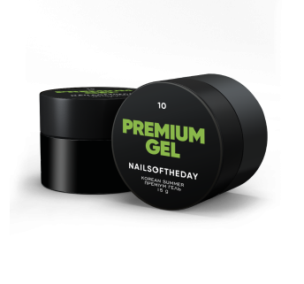 NAILSOFTHEDAY Premium gel 10 — насичено-салатовий будівельний гель, 15 мл
