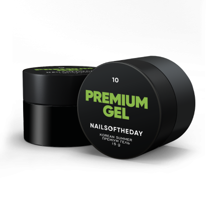 NAILSOFTHEDAY Premium gel 10 — насичено-салатовий будівельний гель, 15 мл