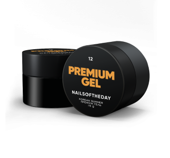 NAILSOFTHEDAY Premium gel 12 — помаранчевий будівельний гель, 15 мл