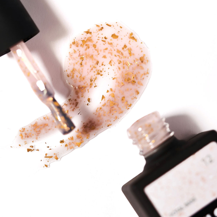 NAILSOFTHEDAY Potal base 12 бежева база з золотою поталлю, 10 мл