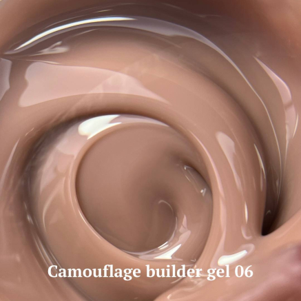 NAILSOFTHEDAY Camouflage builder gel 06 — коричневий камуфлюючий будівельний гель для нігтів, 30 г